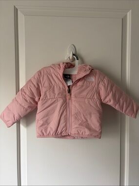 The North Face Light Pink Kids Puffer Jacket with Hood